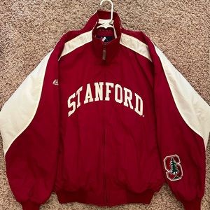 Majestic Stanford Bomber Varsity Jacket size L Like new